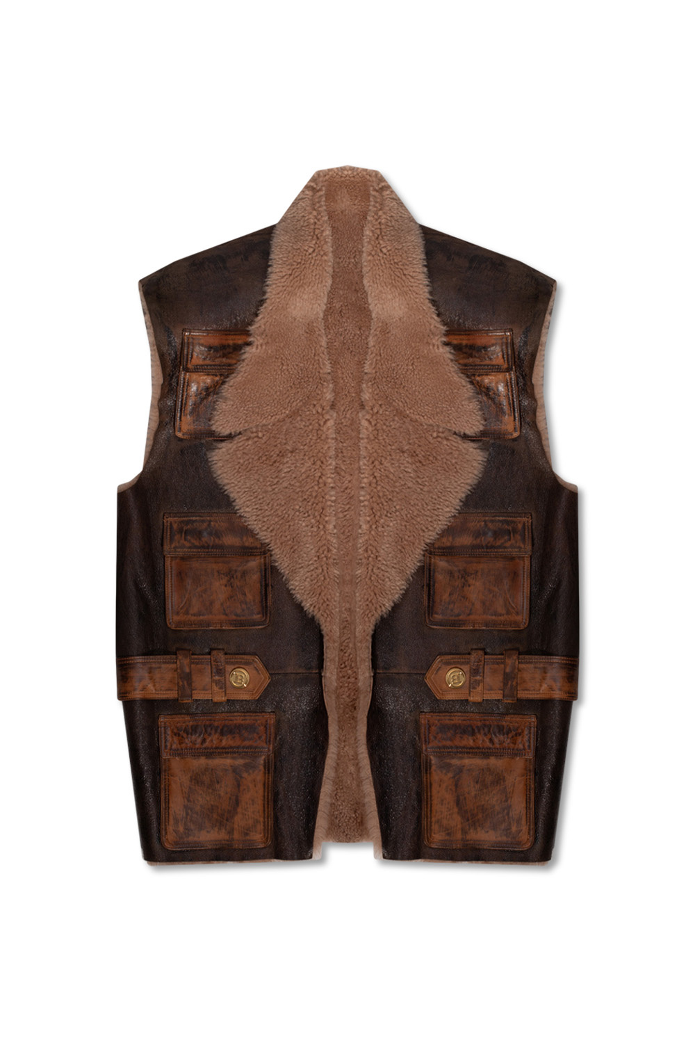 Balmain Oversize shearling coat