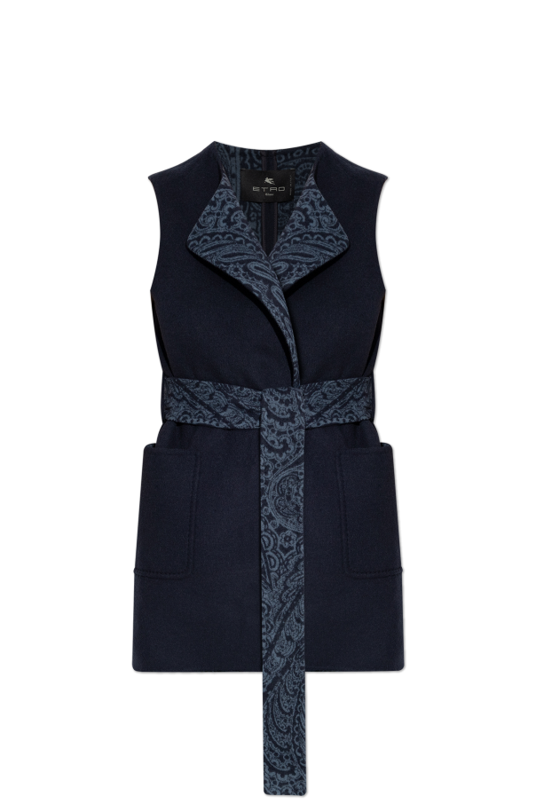 Wool vest with belt od Etro