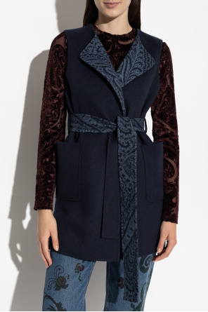 Etro Wollweste mit Gürtel