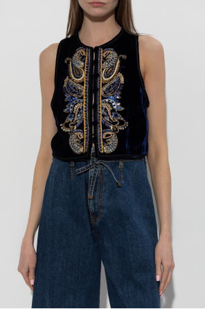 Etro Chaleco de terciopelo