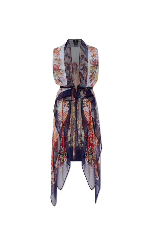 Silk vest with an asymmetrical cut od Etro