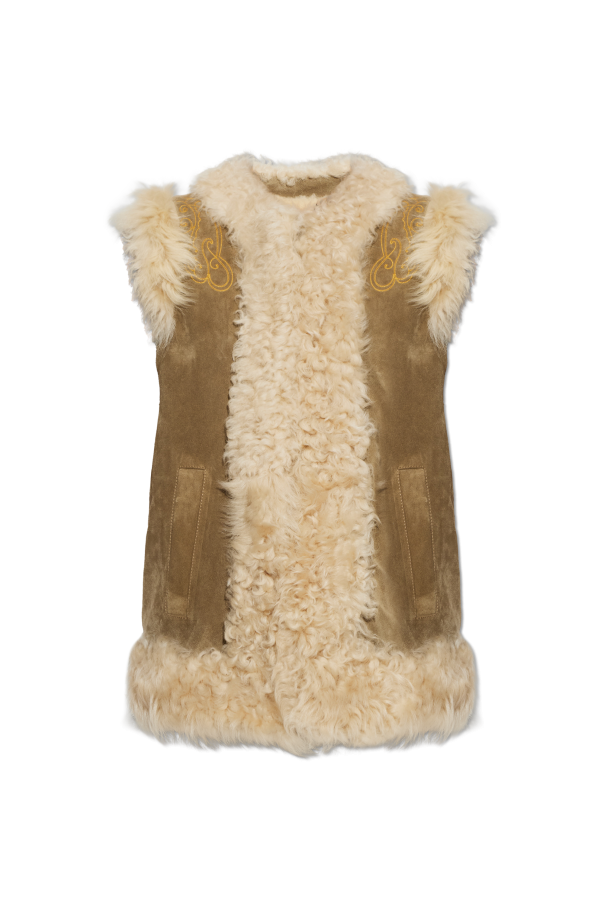 Leather vest od Etro