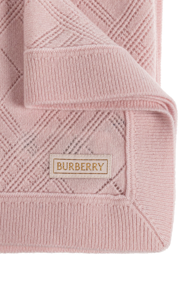 Burberry Kids Kaszmirowy kocyk niemowlęcy