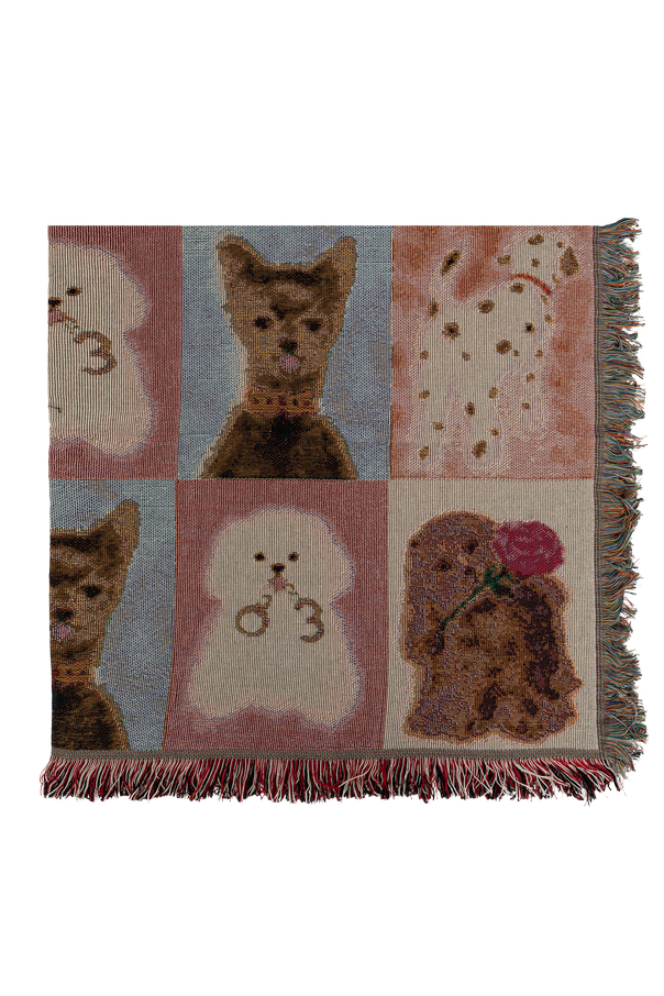 Cotton blanket with fringes od CARNE BOLLENTE