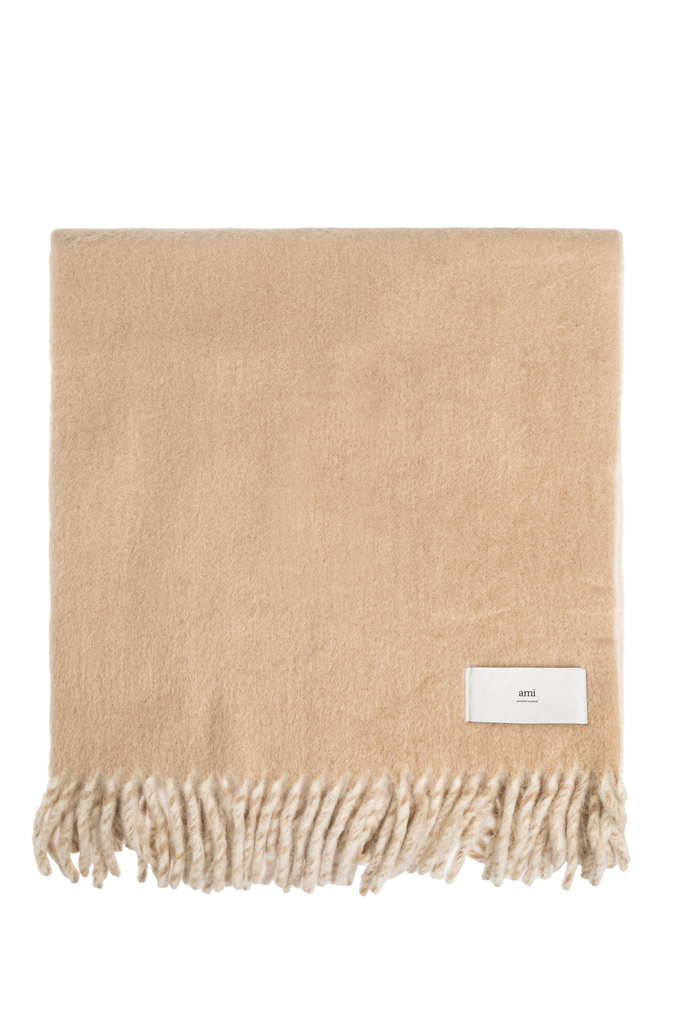 Ami Alexandre Mattiussi Wool blanket with fringes