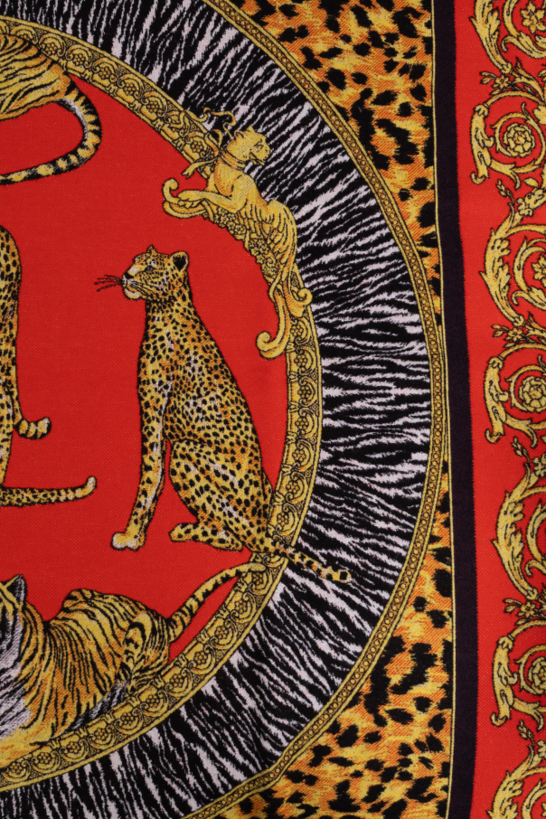 Versace Home Wool blanket with fringes