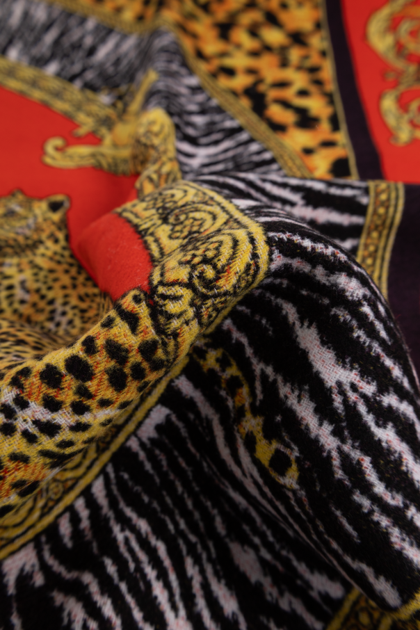 Versace Home Wool blanket with fringes