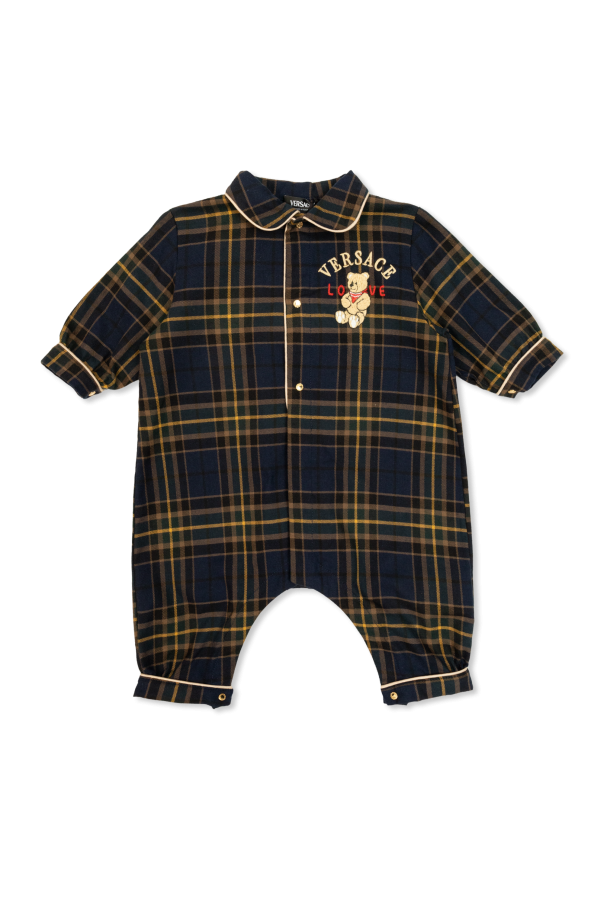 Baby romper with check pattern, zdjęcie 1 Baby romper with check pattern od Versace Kids