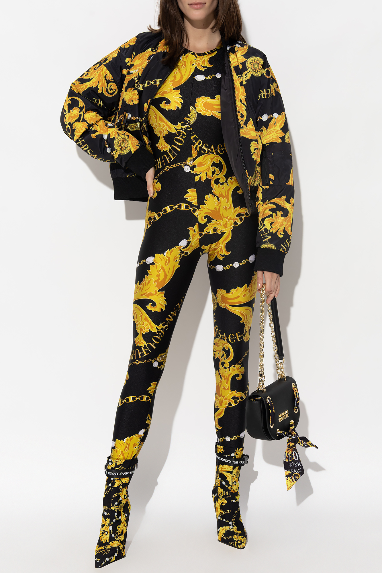 Versace Jeans Couture Jumpsuit with 'Chain Couture' pattern | Women's ...