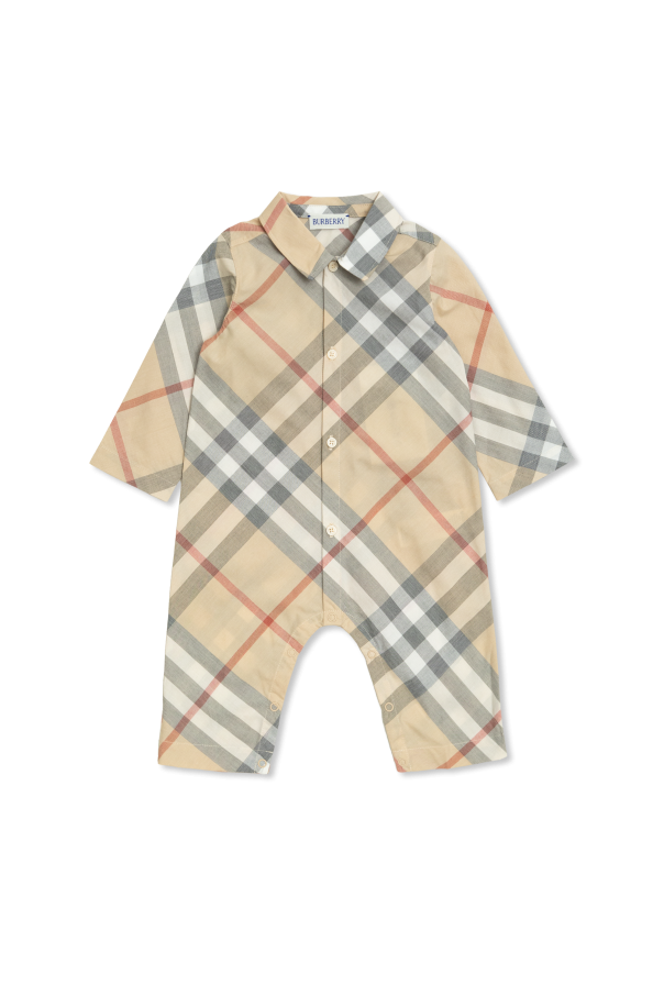 Burberry Kids Rampersy ze wzorem w kratę