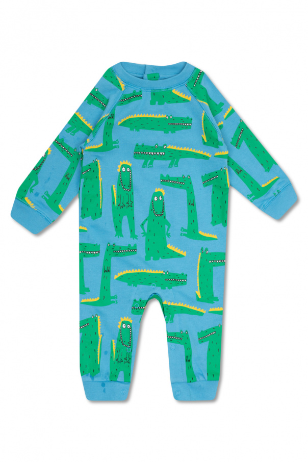 Stella McCartney Kids Playsuit with crocodile motif