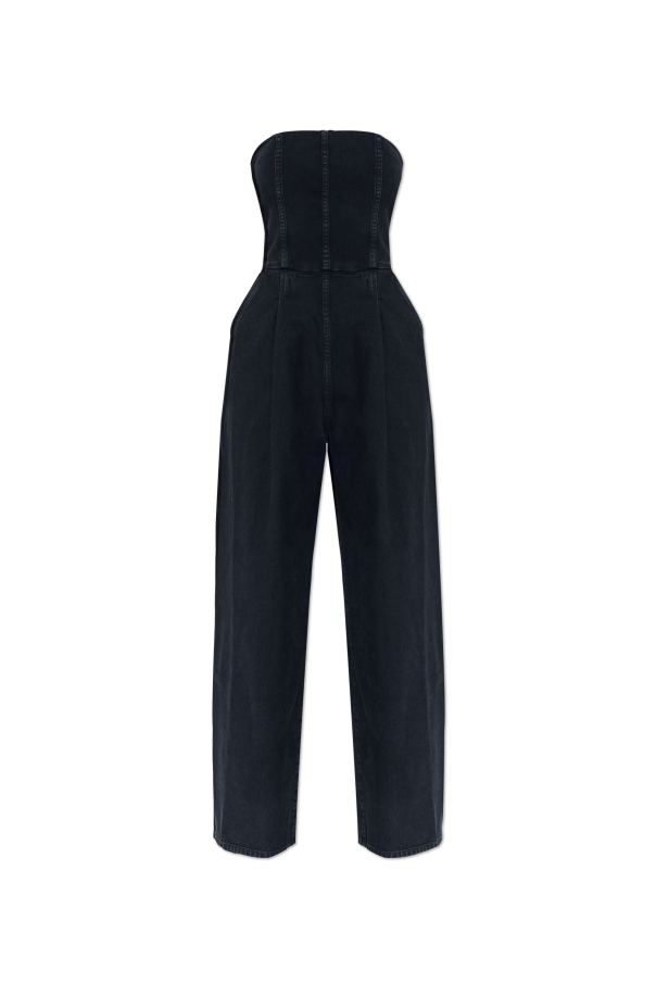 Strapless denim jumpsuit od AGOLDE