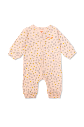 Baby romper with floral motif