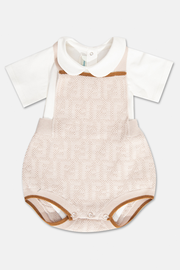 FENDI clothing set Beige for girls