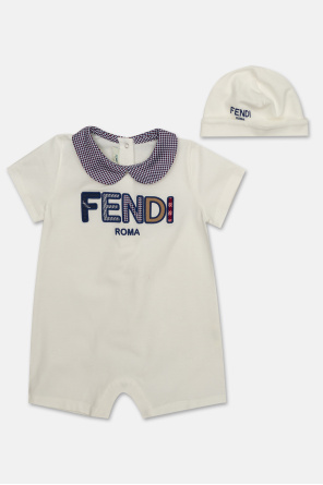 Fendi Kids monogram waistband shorts