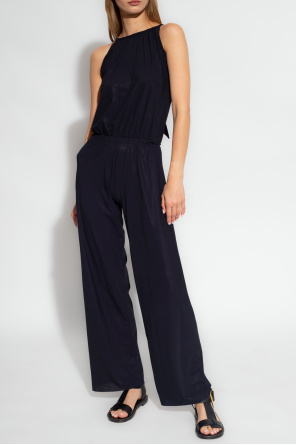 Pain de Sucre Black jumpsuit from featuring an elasticated waistband, long legs and self-tie detailing on top