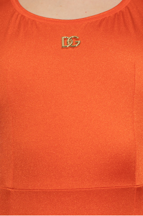 Dolce & Gabbana Skin-tight jumpsuit with logo