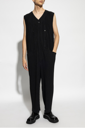 Homme Plisse Issey Miyake Pleated Sleeveless Jumpsuit