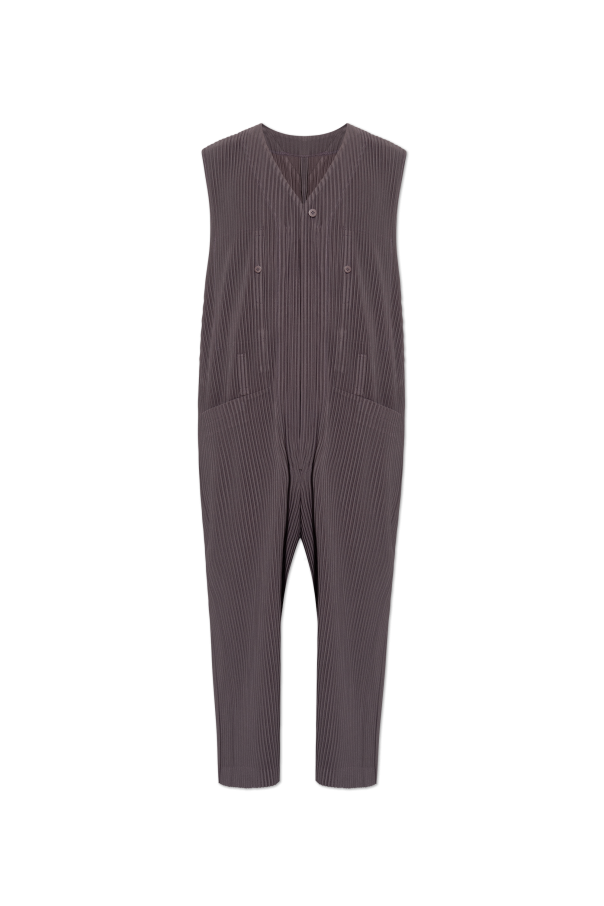 Homme Plissé Issey Miyake Pleated Sleeveless Jumpsuit