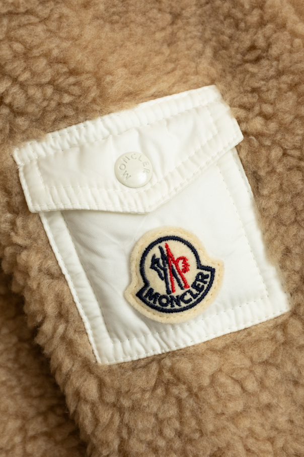 Moncler Enfant Furry baby romper with hood | Kids's Baby (0-36 months ...