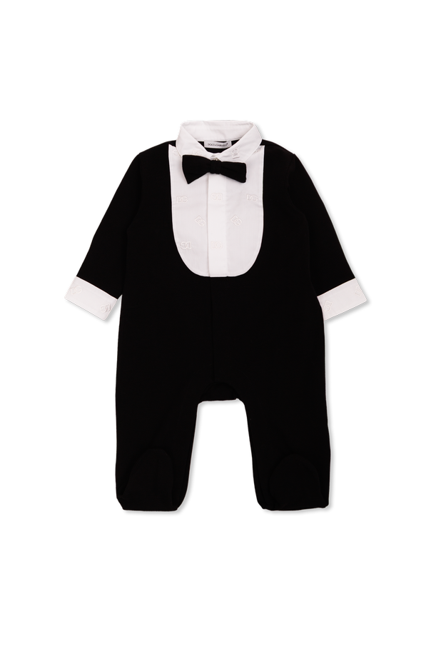 Baby onesie with detachable bow tie od Dolce & Gabbana Kids