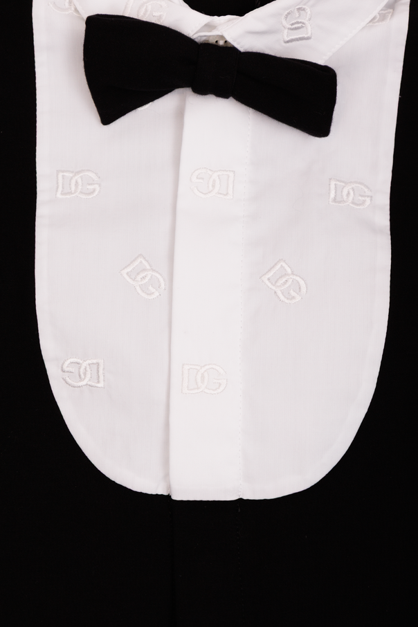 Dolce & Gabbana Kids Baby sleepsuit with detachable bow tie