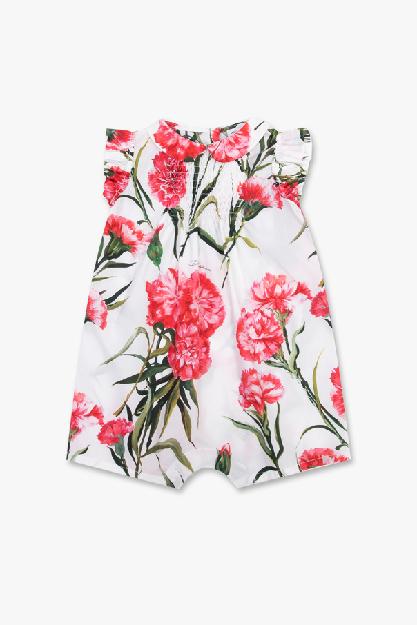Dolce & Gabbana Printed Leather Sneakers Floral romper