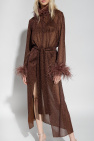Oseree Coat with ostrich feathers