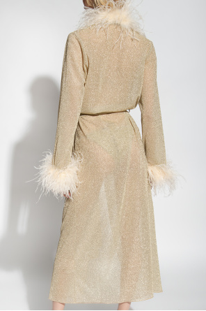 Oseree Coat with ostrich feathers