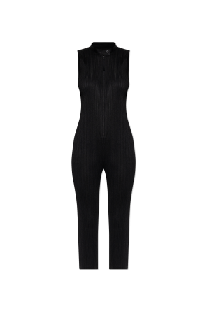 Sleeveless pleated jumpsuit