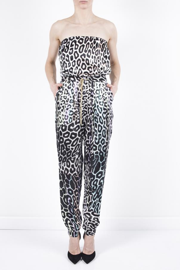 silk leopard print jumpsuit