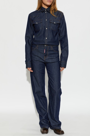 Dsquared2 Denim jumpsuit with long sleeves