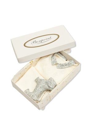 Bonpoint  Conjunto: blusa, pantalones y oso