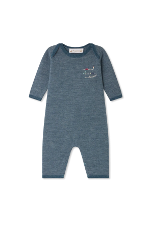 Wool baby romper ‘Cielo’