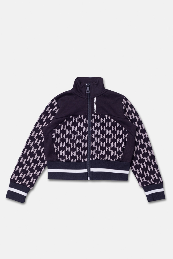Karl Lagerfeld Kids Aysha cropped leather jacket