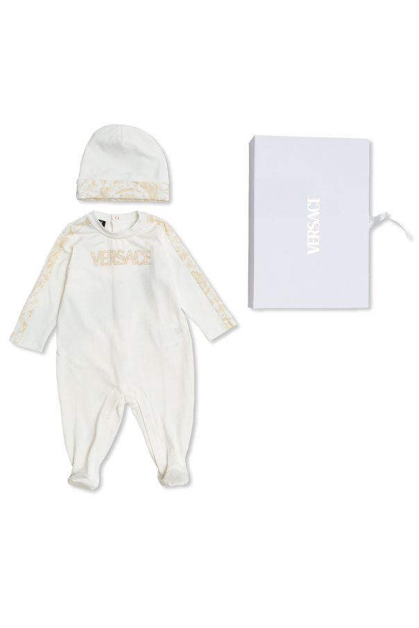 Versace Kids Set: baby bodysuit and hat