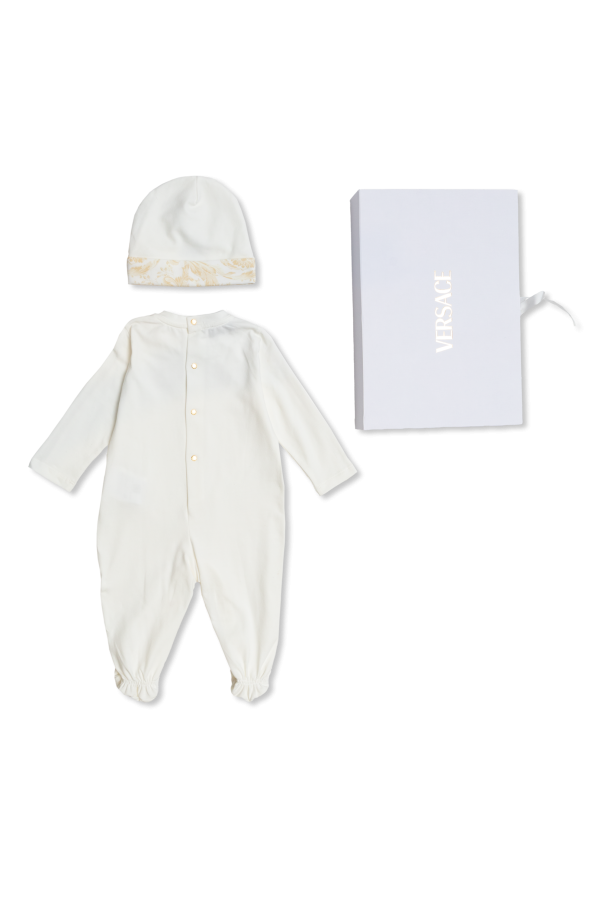 Versace Kids Set: baby bodysuit and hat