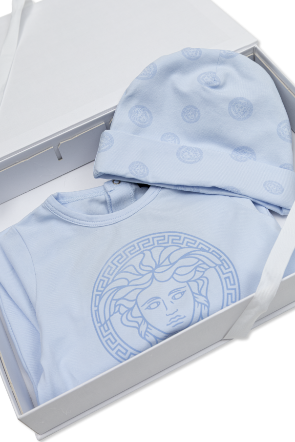 Versace Kids Infant sleeper set, cap