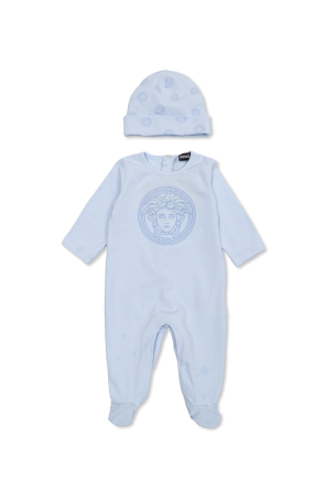 Set: baby sleepsuit, hat