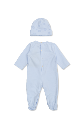 Versace Kids Infant sleeper set, cap