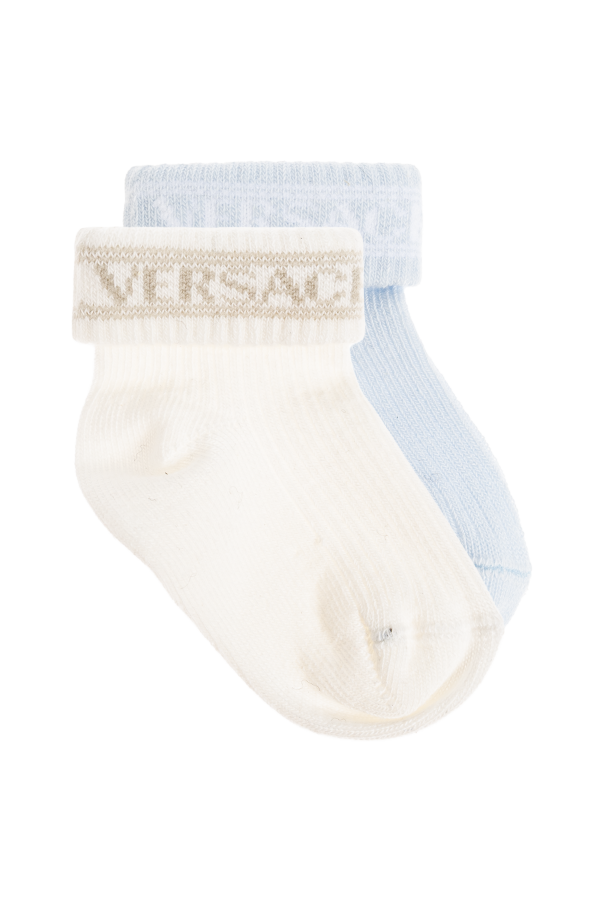 Versace Kids Paquete doble de calcetines de algodón