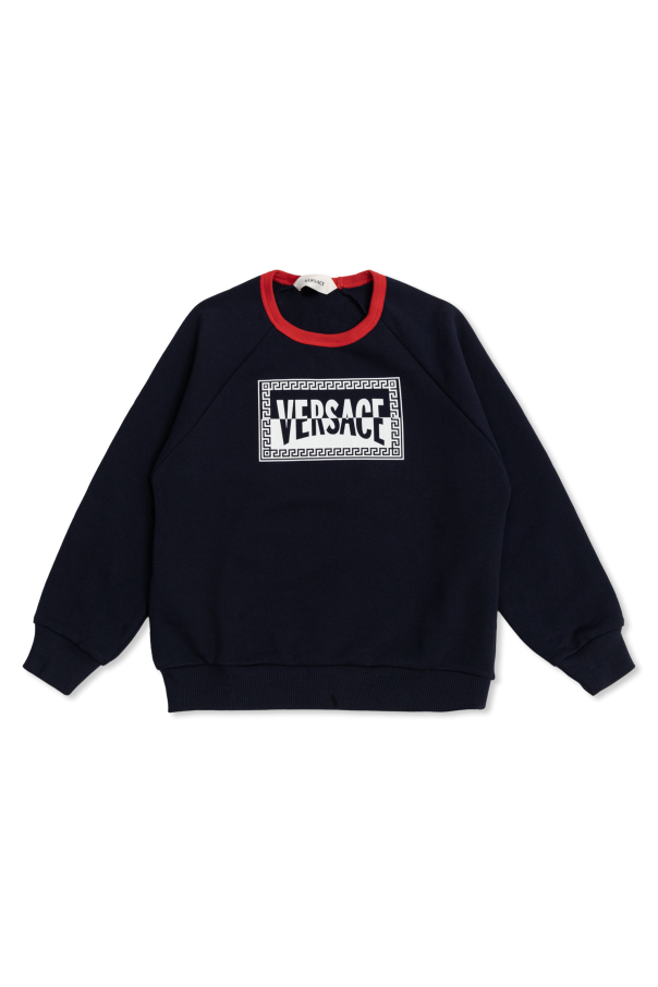 Sweatshirt with printed logo od Versace Kids