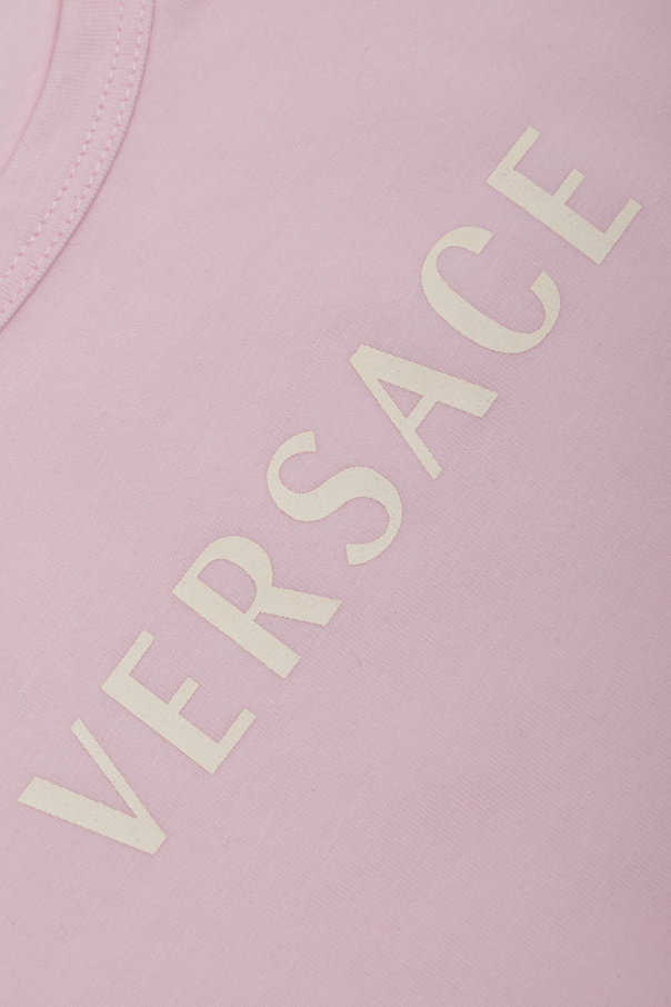 Versace Kids Комплект тениска и шорти от памук с принт „Delayed Outline Barocco“