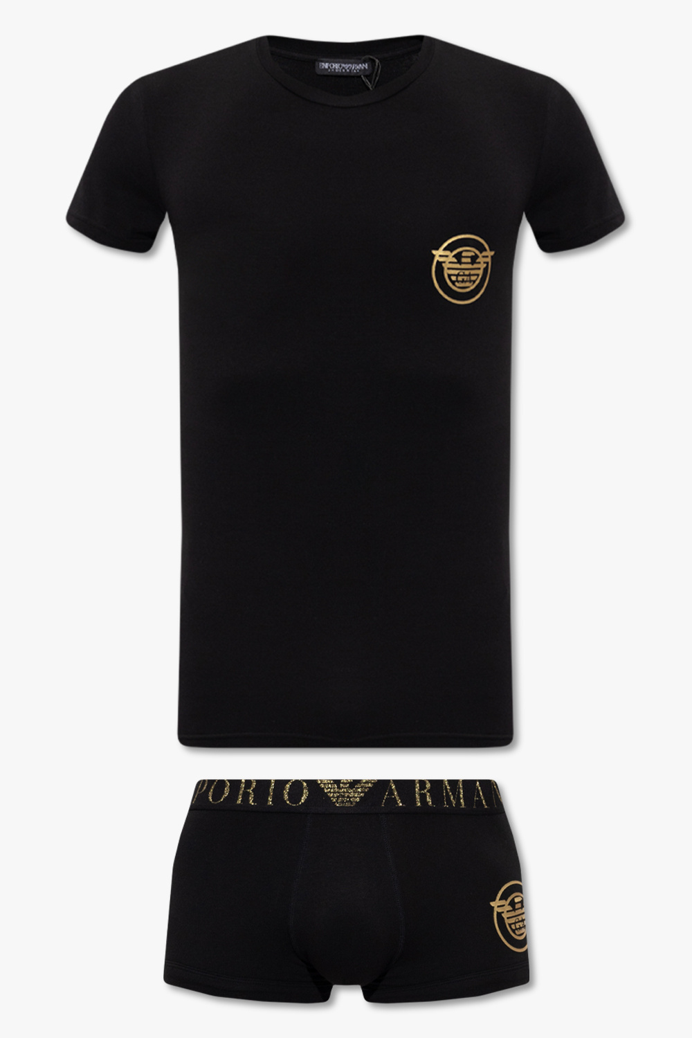 Emporio Armani Giorgio Armani stand collar bib-detail shirt