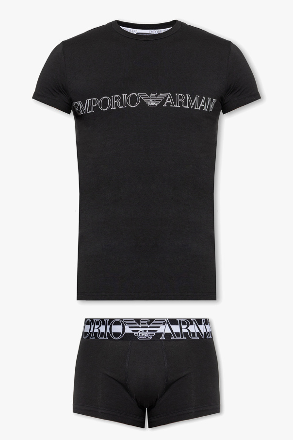 Emporio Blk Armani T-shirt & boxers set