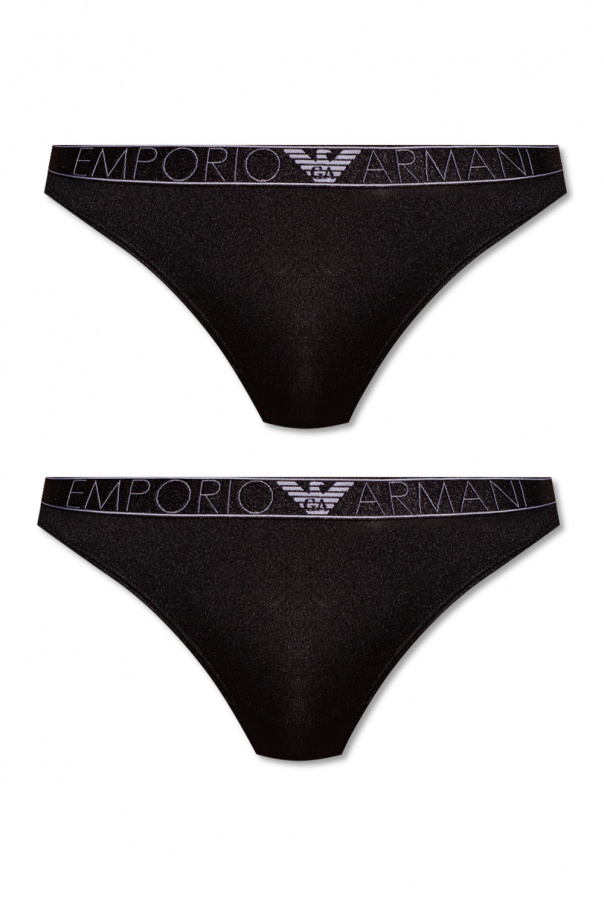 Emporio Armani Branded thongs 2-pack