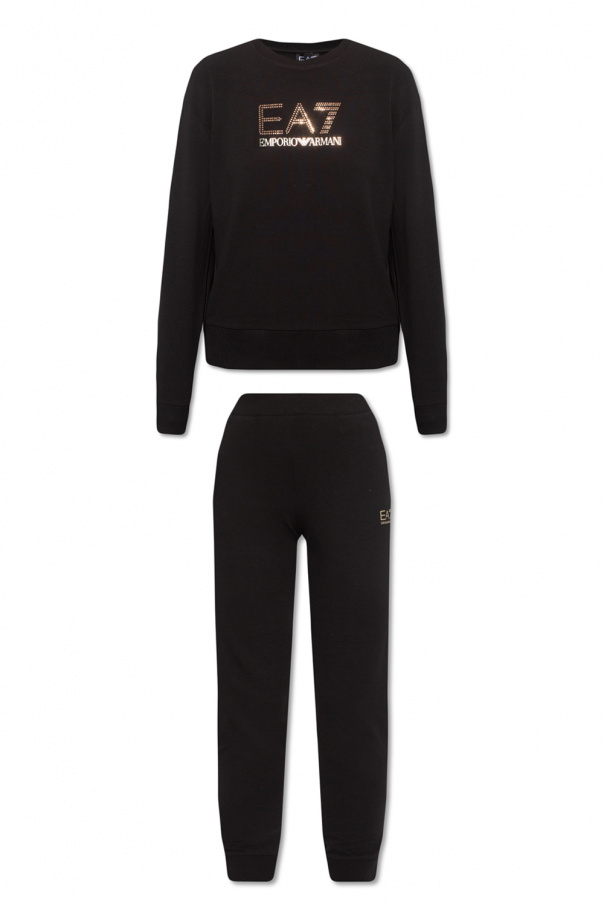 Emporio Core armani logo-embroidered colour-block jumper Sweatshirt & sweatpants set