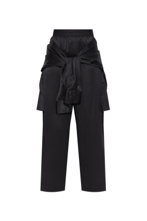 Seidenhose mit Falte hinten