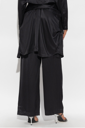 T by Alexander Wang Silk trousers with a back pleat