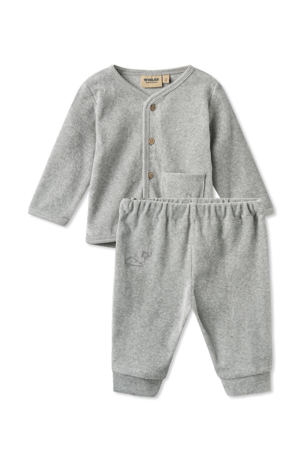 'Toto Sky' cardigan and trousers set od Wheat